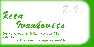 rita ivankovits business card